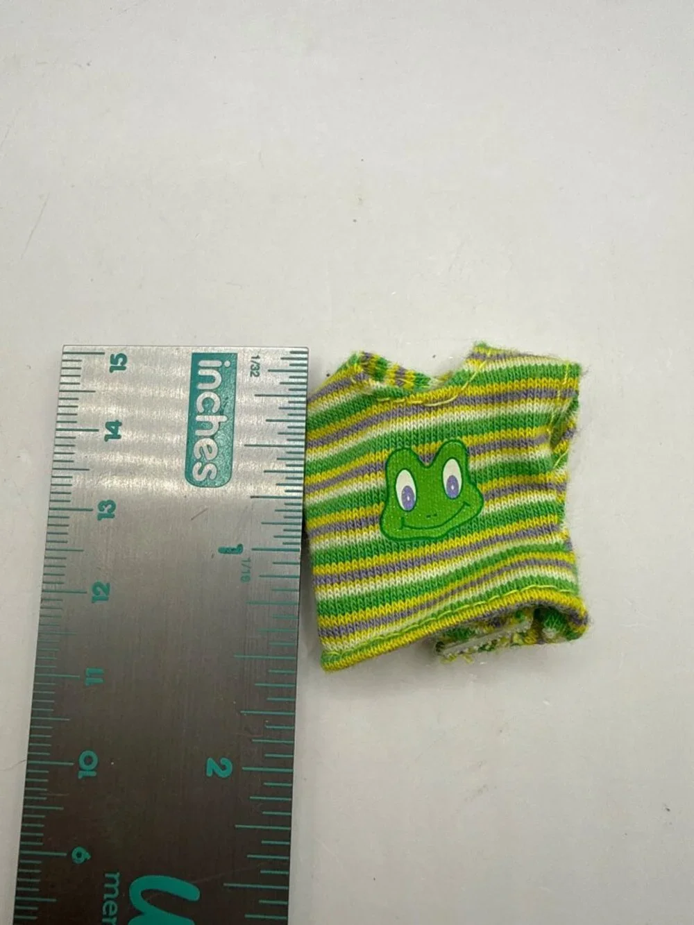 Vintage Barbie Kelly Tommy Doll Frog Shirt Striped Knit Top Outfit Mattel Y2K